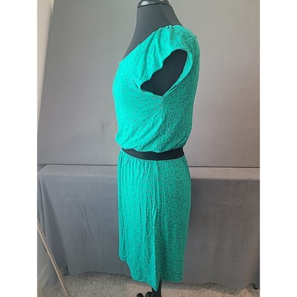 Lilly Pulitzer Laney Pin Up Dress Green Blue Knit Elastic Waist Size S GUC - Picture 2 of 9